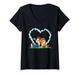 Disney and Pixar’s Up Young Carl and Ellie Dreaming T-Shirt avec Col en V