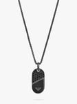 Emporio Armani Men's Dog Tag Pendant Necklace, Gunmetal