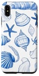 iPhone XS Max Blue Seashell Coastal Summer, Starfish, Women Case