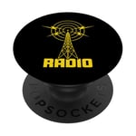 Antenne ondes radio - Ham Radio et ondes courtes PopSockets PopGrip Adhésif