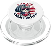 I Am The Enemy Within Harris vs Trump Élection américaine 2024 drôle PopSockets PopGrip pour MagSafe