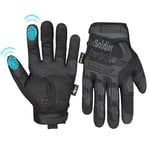 FREE SOLDIER Gants de Moto Gants de Scooter Tactique Unisex idéaux pour Auto Moto,Vélo, Motocross, Combat, d'escalade,Randonnée et Protection des Autres Activités en Plein(M, Doigt Complet/Noir)