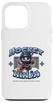 Coque pour iPhone 13 Pro Max Joueur ninja de hockey sur glace