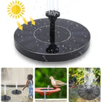 Tolletour - Pompe de fontaine à énergie solaire Pompe solaire. pompe de bassin. fontaine. 190L/h 7V 1.5W 6 styles de fontaine