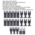 Lame de scie oscillante pour le travail du bois, polissage &agrave; d&eacute;gagement rapide, Kit de lames multi-outils droites 21 pi&egrave;ces