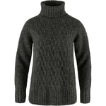 Fjallraven 84793-030 Övik Cable Knit Roller Neck W/Övik Cable Knit Roller Neck W Sweatshirt Femme Dark Grey Taille M