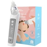 Nasal Aspirator for Baby, Baby Nose Sucker, Electric Nasal Aspirator for Toddler, Baby Nose Cleaner with 3 Silicone Tips, Adjustable Suction Level and Music Volume