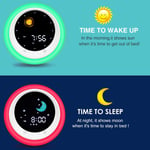 I·CODE Sun & Moon Rise Kids Alarm Clock, Children's Sleep Trainer, Sleep Sound &