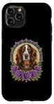 iPhone 11 Pro Cartoon Irish Setter dog with roses Case