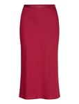 Calvin Klein Recycled Cdc Bias Cut Midi Skirt Röd