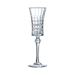 Cristal d'Arques Paris - Collection Lady Diamond - 6 Flûtes 15 cl - Brillance, Transparence et Haute Résistance - Fabriqués en France - Emballage renforcé, adapté à la vente en ligne