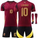 UEFA Euro 2024 Belgiens hemmaplan Barnfotbollströja Nr.10 Lukaku No.10 Lukaku 20