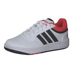 adidas Hoops Shoes Chaussures, Cloud White/Core Black/Bright Red, 26.5 EU