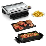 Tefal Optigrill+ XL Grill viande, Surface de cuisson automatique XL, 9 programmes, Contrôle température, Mode manuel et décongélation, Accessoire Snacks et Pâtisserie inclus, Silver GC724D12