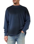 G-STAR RAW Men's Lash Sweatshirt, Blue (rank blue sprayed D18231-B782-G205), L