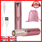 Electric Facial Hair Shaver | Lady Women USB Rechargeable Trimmer Razor Pink UK