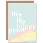 Wee Blue Coo This Is My Happy Place Greetings Card