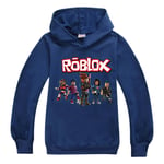 ROBLOX 3D-tryckt barnhoodie, långärmad tröja, marinblå navy blue 150cm