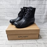 Sperry Top-Sider Women's Saltwater Rain Boot UK 3 Black Wellington Boots Wellies