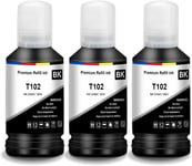 Encre 102 ET-2856 ET-3850 ET-4850 Compatible pour Epson 102 Multipack Noir Bouteille Cartouche Compatible pour Epson Ecotank ET-2850 ET-15000 ET-4856 ET-2851 ET-2750 ET-4750 ET-4700 ET-2756