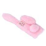 Fluffy Bunny Ear Phone Kotelo Lämmin Smooth Rabbit Fur Cover Cover TPU Pehmeä Puhelimen kuori Suojakotelo Talvi Pink A32 4G:lle