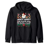 Most Likely To Watch All The Football Games For Christmas Zip Hoodie