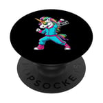 Unicorn in the 80s with Cassette Recorder PopSockets Adhesive PopGrip