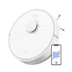 dreame D9 Max Gen 2 Aspirateur Robot Laveur 2 en 1, Navigation LDS Intelligente Laser 6 000Pa, Cartes pour sols Multiples, pour Les sols,Tapis, Poils d'animaux, WiFi/Alexa/App Contrôle, Blanc