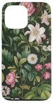 iPhone 13 Pro Max Olive Green Boho Botanical Wildflowers Case