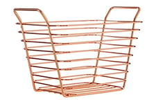 Premier Housewares Panier grillagé Brillant, Métal, Rose Gold, 21 x 17 x 17 cm