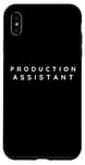 iPhone XS Max Production Assistant, Film Production Assistants Modern Font Case