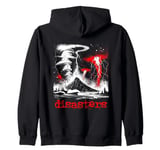 Disasters - Vintage Graphic Climate Change Awareness Zip Hoodie