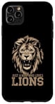 Coque pour iPhone 11 Pro Max Visage de lion drôle Meme Lions Citations Just A Man Who Loves Lions