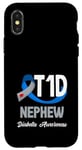 Coque pour iPhone X/XS Sensibilisation au diabète de type 1 T1D Neveu