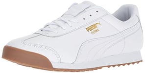 PUMA Men's Roma Sneaker, White Teamgold, 8.5 UK