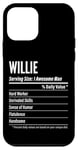 Coque pour iPhone 12 mini Willie Gift, informations nutritionnelles Taille de portion, calories