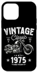 Coque pour iPhone 12 mini Moto Chopper vintage 1975 50e anniversaire classique rétro