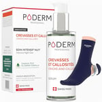 PODERM – ANTI CREVASSES ET CALLOSITÉS – Répare et apaise les crevasses/Nourrit et Adoucit les callosités – SOIN INTENSIF NUIT 8H – Ingrédients 100% Naturels – Soin des pieds - Swiss Made