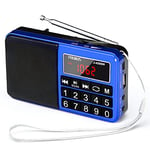 PRUNUS J-429 Petite Radio Portable, AM/FM/SW Radio Rechargeable avec Haut-Parleur AUX/SD/TF/MP3. Radio à Piles avec Gros Boutons et Grand écran. (Pas de Prise Charge des Stations prédéfinies)