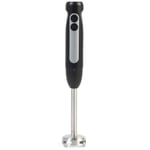 Black Shimmer Immersion Hand Blender 300W 2 Speed Food Mixer with Silver Accent