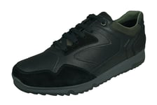 Geox U Wilmer B Mens Leather Trainers / Sneakers - Black