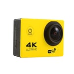 Caméra d'action H9 d'origine Ultra HD 4K / 30fps WiFi 2.0 Pouces 170D Casque étanche sous-marin Caméras d'enregistrement vidéo Sport Cam,Jaune