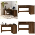 Vidaxl - Bureau d'angle chêne marron 120x140x75 cm bois d'ingénierie - bureau d'angle - bureaux d'angle - Home & Living - Brun