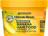 Garnier Ultimate Blends Hair Food, Banana 3-in-1 Dry Hair Mask Treatment, 390ml