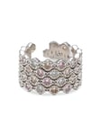 YLVA LI Halo Pink Champagne Ring Silver 3033