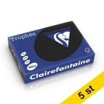 160g A4 papper | svart | Clairefontaine | 250 ark x5