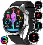 Nouveau Montre Connectée Avec Ecg/Hrv/Acide Urique/Lipides/Bmi, 1.43"" Amoled Smartwatch Avec Appel Bluetooth, Fatigue, Humeur, Température Corporelle, Spo2, Surveillance Du Sommeil Pour Android/Ios