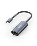 Anker Adaptateur Ethernet USB C vers 2,5 Gbit/s, Adaptateur Portable en Aluminium PowerExpand USB C vers Ethernet Gigabit pour MacBook Pro, MacBook Air, iPad Pro 2021 et Versions ultérieures, XPS