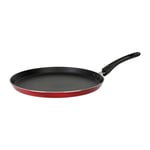 Sitram 712389 Crépière Aluminium pressé CHERRY Ø 28 cm - Revêtement anti-adhésif - Coloris Rouge métallisé - Tous feux dont induction