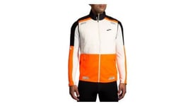 Veste thermique sans manches brooks run visible 2 0 blanc orange homme